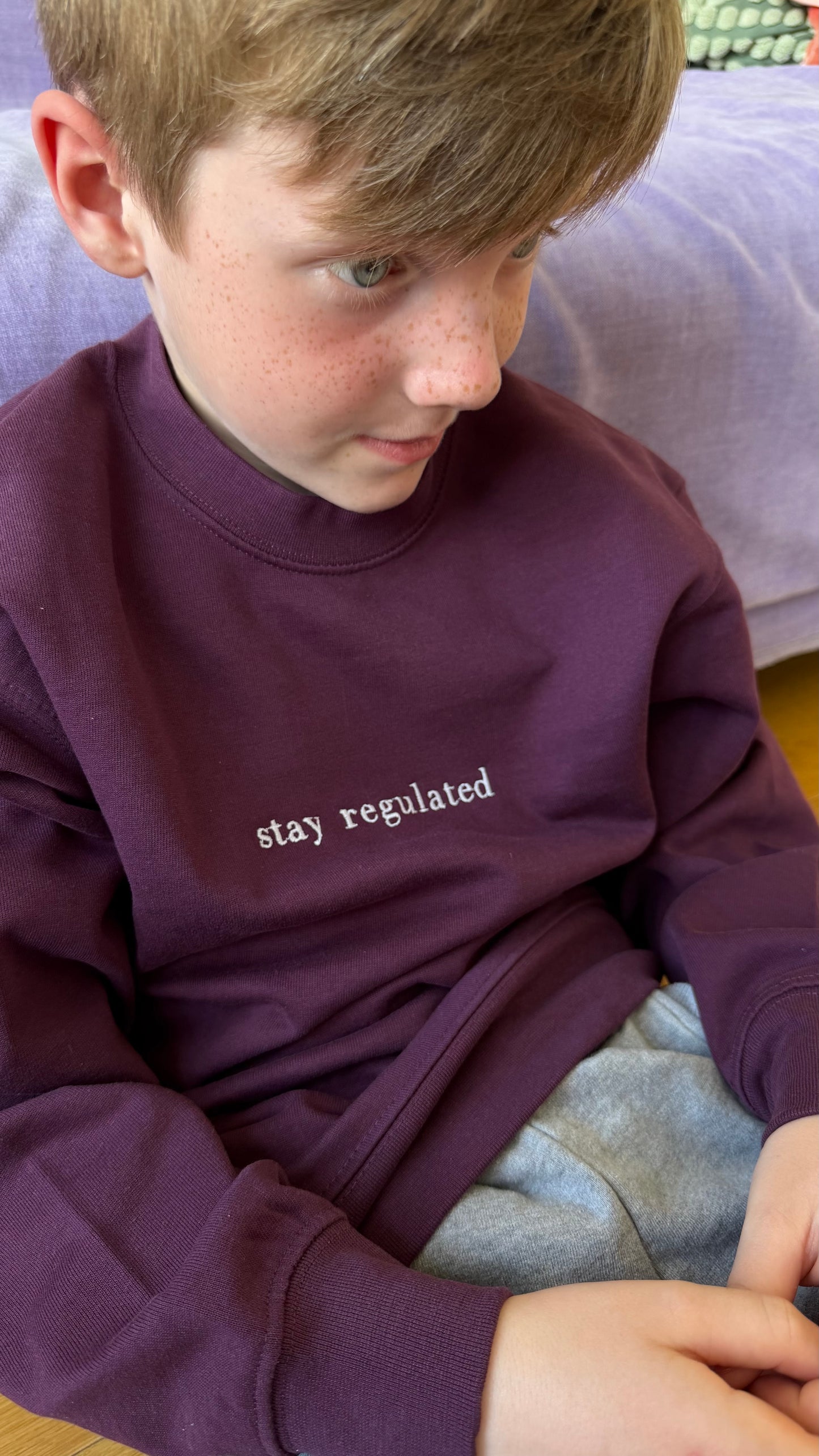 Stay regulated broderi sweat shirt