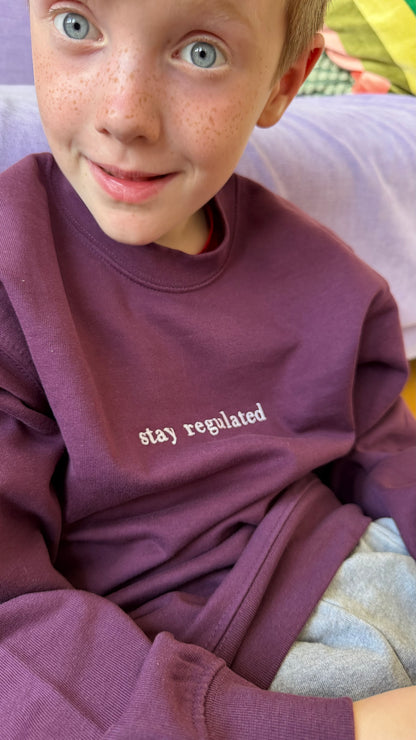 Stay regulated broderi sweat shirt