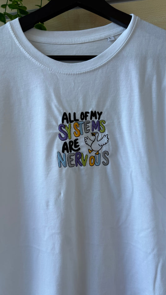 All of my systems are nervous t shirt